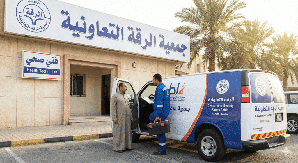 فني صحي جمعية الرقه الكويت